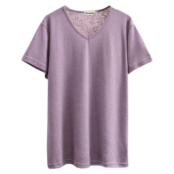women t shirt oversize tees 2021 summer fashion casual clothes short sleeve plus size v neck shiny camiseta mujer women's t-shirt, White
women t shirt oversize tees 2021 summer fashion casual clothes short sleeve plus size v neck shiny camiseta mujer women's t-shirt, White
