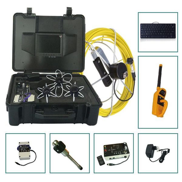 cameras cctv drain sewer camera inspection pipe 29mm self-leveling pipeline 50m cable with meter counter and 512hz transmitter
cameras cctv drain sewer camera inspection pipe 29mm self-leveling pipeline 50m cable with meter counter and 512hz transmitter
