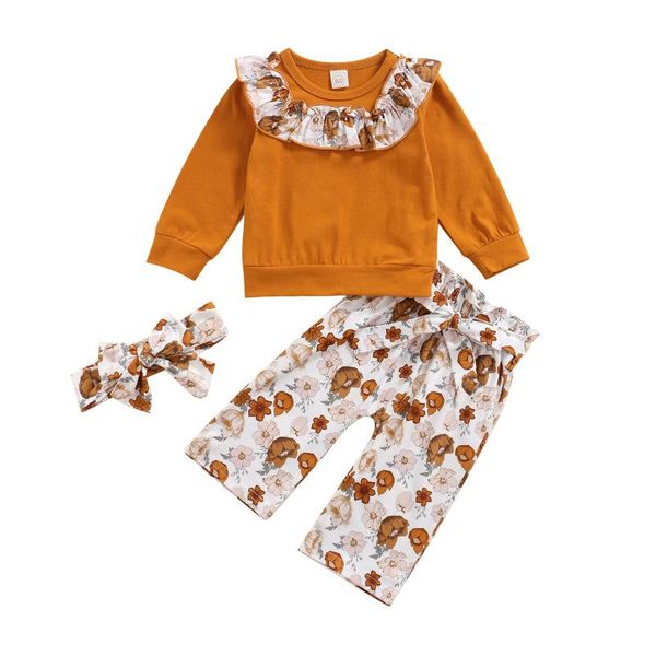 clothing sets 2021 3 pieces kids suit set floral print o-neck long sleeve pullover+ trousers+ headband for girls, brown, 9 months-4 years, White
clothing sets 2021 3 pieces kids suit set floral print o-neck long sleeve pullover+ trousers+ headband for girls, brown, 9 months-4 years, White