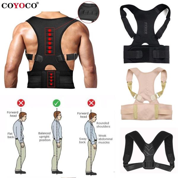 adjust magnetic shoulder back support belt therapy posture corrector black man and women supports, Black;blue
adjust magnetic shoulder back support belt therapy posture corrector black man and women supports, Black;blue