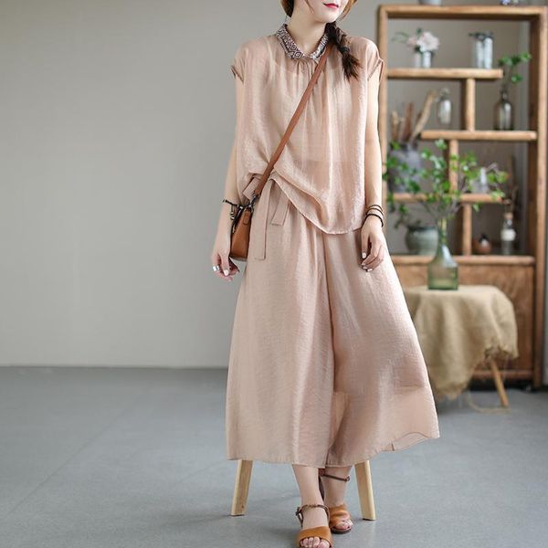 women's two piece pants women suits summer office lady style solid color loose sashes turn-down colalr embroidery female calf-length wi, White
women's two piece pants women suits summer office lady style solid color loose sashes turn-down colalr embroidery female calf-length wi, White