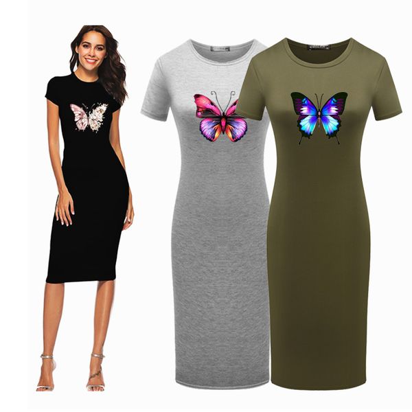 propcm bodycon dress slim women flower butterfly print summer short sleeve o neck party dresses vintage vestidos femme robe, Black;gray
propcm bodycon dress slim women flower butterfly print summer short sleeve o neck party dresses vintage vestidos femme robe, Black;gray