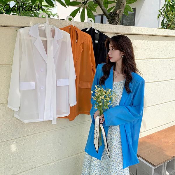 women's suits & blazers long sleeve women transparent outwear summer fashion sunproof chic loose casual korean style all-match temperam, White;black
women's suits & blazers long sleeve women transparent outwear summer fashion sunproof chic loose casual korean style all-match temperam, White;black