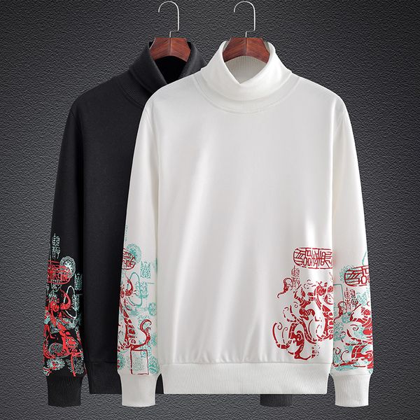 autumn 2021 spring leisure and men's high ne chine style long sve sweater trend pullover bottomed shirt, Black
autumn 2021 spring leisure and men's high ne chine style long sve sweater trend pullover bottomed shirt, Black