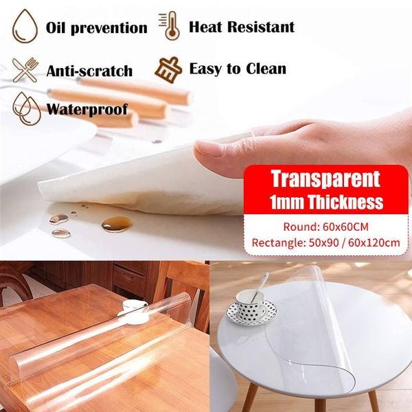 table cloth soft clear tablecloth transparency tpu waterproof oilproof kitchen dining cover for rectangle/round 1mm
table cloth soft clear tablecloth transparency tpu waterproof oilproof kitchen dining cover for rectangle/round 1mm