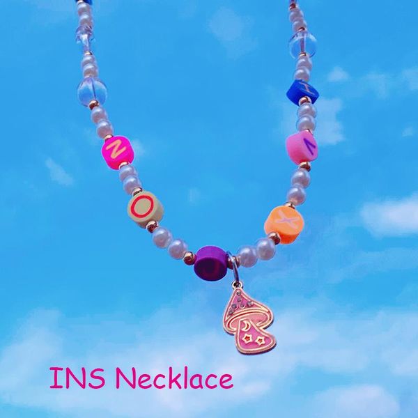 pendant necklaces 90s aesthetic rainbow letter crystal mushroom necklace for women y2k jewelry charm bead pearl heart ins friends gifts, Silver
pendant necklaces 90s aesthetic rainbow letter crystal mushroom necklace for women y2k jewelry charm bead pearl heart ins friends gifts, Silver