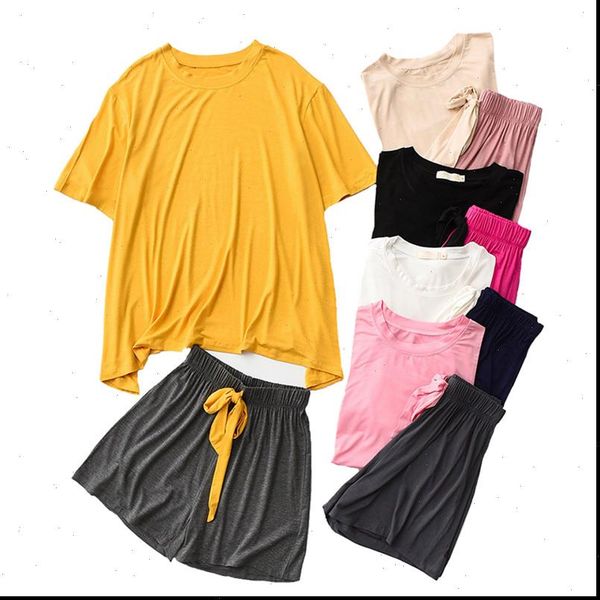 spring and summer homewear women sleepwear contrast color comfort home clothing soft ladies pajamas set round neck shorts female, Black;red
spring and summer homewear women sleepwear contrast color comfort home clothing soft ladies pajamas set round neck shorts female, Black;red