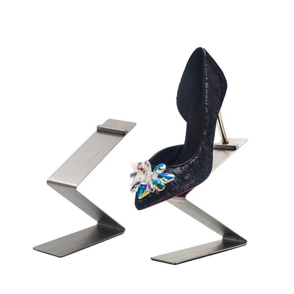 fashion silver stainless steel shoe tree showing shelf holder matel shoes display stand rack clothing & wardrobe storage 
fashion silver stainless steel shoe tree showing shelf holder matel shoes display stand rack clothing & wardrobe storage