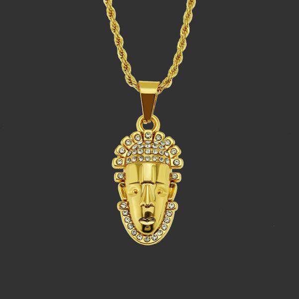 amulet neck pendants selling jewelry hip hop diamond inlaid three-dimensional portrait pendant necklace men's accessories, Silver
amulet neck pendants selling jewelry hip hop diamond inlaid three-dimensional portrait pendant necklace men's accessories, Silver