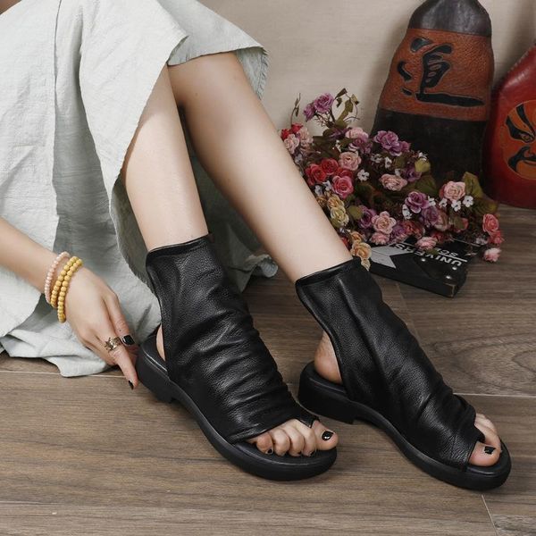spring and summer style sandals slippers retro flat casual simple set of toe women's shoes, Black
spring and summer style sandals slippers retro flat casual simple set of toe women's shoes, Black