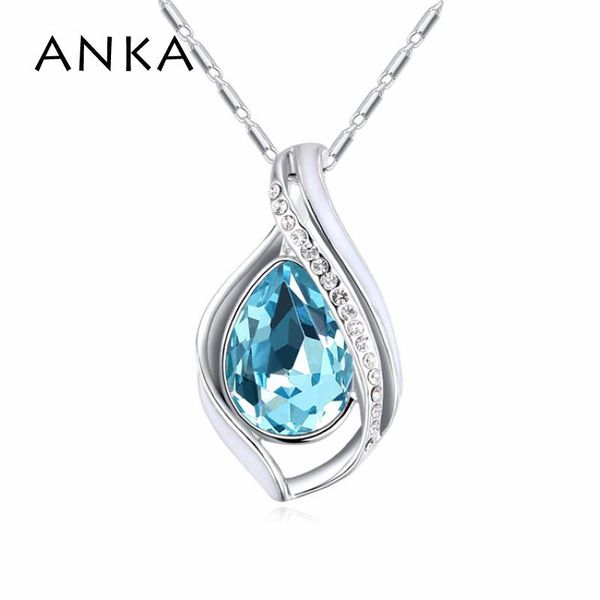 pendant necklaces anka design water drop necklace rhodium plated women main stone crystals from austria #116465, Silver
pendant necklaces anka design water drop necklace rhodium plated women main stone crystals from austria #116465, Silver