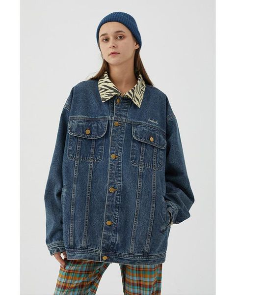 men's jackets zoulv 2021 spring autumn couple denim jacket design striped lapel loose trendy casual for men and women, Black;brown
men's jackets zoulv 2021 spring autumn couple denim jacket design striped lapel loose trendy casual for men and women, Black;brown