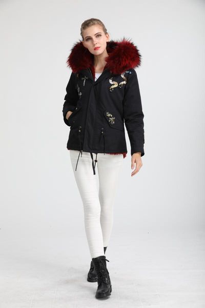 women's fur & faux conspicuous color brand parka women short black outside jacket real raccoon collar coat
women's fur & faux conspicuous color brand parka women short black outside jacket real raccoon collar coat