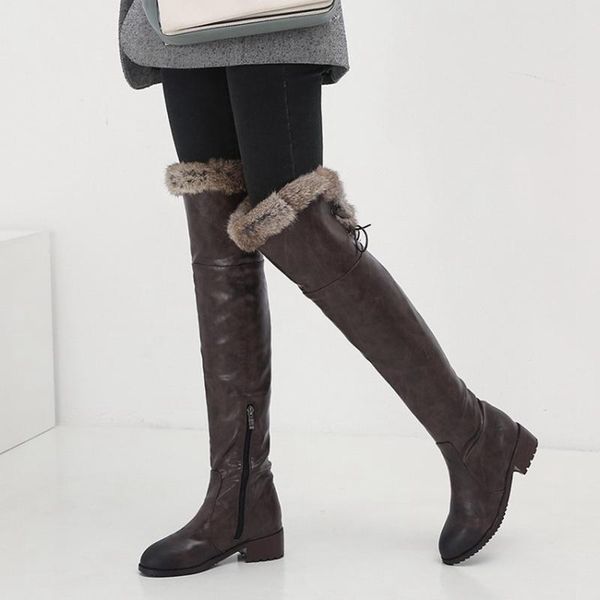 boots autumn winter women plush thigh high 34-48 ladies heels platform over the knee snow warm fur shoes 61-33, Black
boots autumn winter women plush thigh high 34-48 ladies heels platform over the knee snow warm fur shoes 61-33, Black