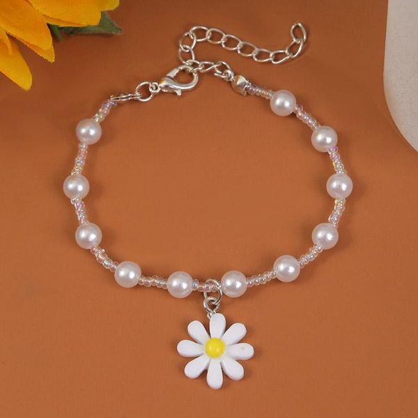 charm bracelets trendy women's white pearl transparent glass beads separate handmade beaded cute flower pendant bracelet gifts, Golden;silver
charm bracelets trendy women's white pearl transparent glass beads separate handmade beaded cute flower pendant bracelet gifts, Golden;silver