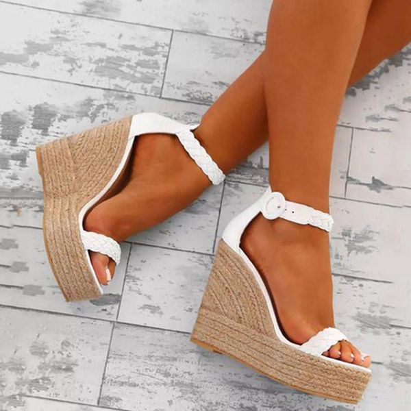 summer casual white wedge espadrilles women sandals open toe gladiator female lace up platform j25, Black
summer casual white wedge espadrilles women sandals open toe gladiator female lace up platform j25, Black