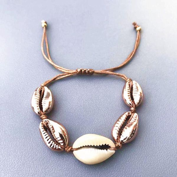 bohemian natural gold shell bracelet for women armband rope adjustable vintage 2021 fashion jewelry bangle, Black
bohemian natural gold shell bracelet for women armband rope adjustable vintage 2021 fashion jewelry bangle, Black