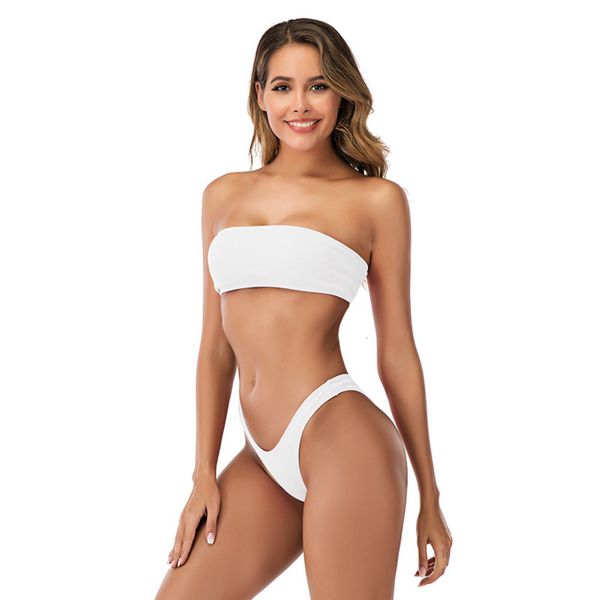ms swimsuit bra solid color leaky back bikini split swimsuit female, White;black
ms swimsuit bra solid color leaky back bikini split swimsuit female, White;black