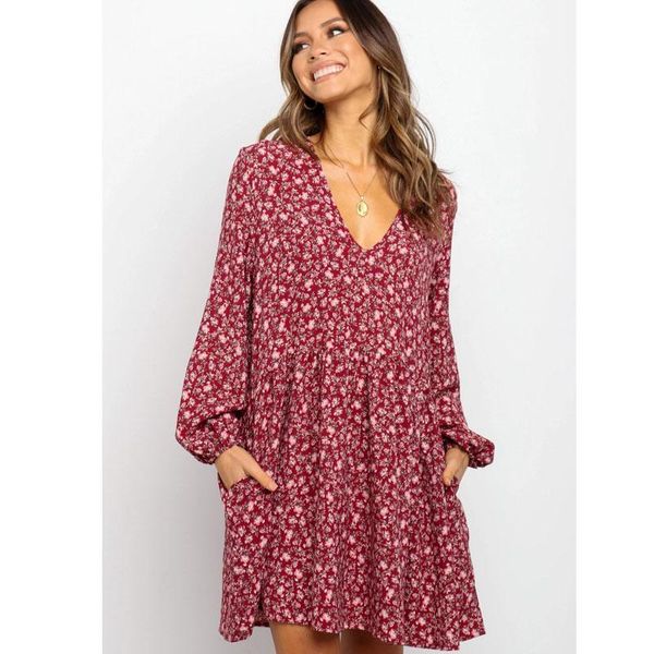 casual dresses 2021 fashion print short dress women v neck long sleeve loose street pocket summer, Black;gray
casual dresses 2021 fashion print short dress women v neck long sleeve loose street pocket summer, Black;gray