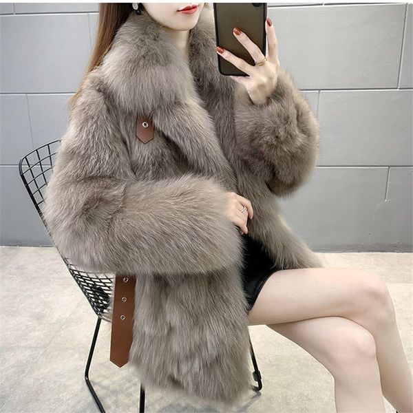 women's fur & faux mid-length 2021 winter fashion style waist long sleeves thickened warmth coat one body trendy h189, Black
women's fur & faux mid-length 2021 winter fashion style waist long sleeves thickened warmth coat one body trendy h189, Black