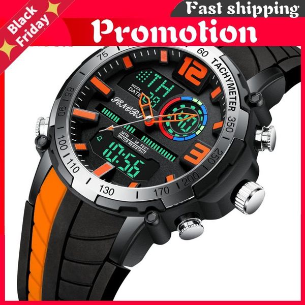 wristwatches men sports digital watch fashion dual display 3 atm waterproof led luminous wristwatch military clock relogio, Slivery;brown
wristwatches men sports digital watch fashion dual display 3 atm waterproof led luminous wristwatch military clock relogio, Slivery;brown
