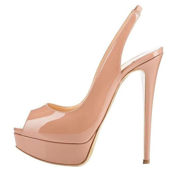 dress shoes 2021 women's wedding open toe patent leather high heels 14 cm waterproof, Black
dress shoes 2021 women's wedding open toe patent leather high heels 14 cm waterproof, Black