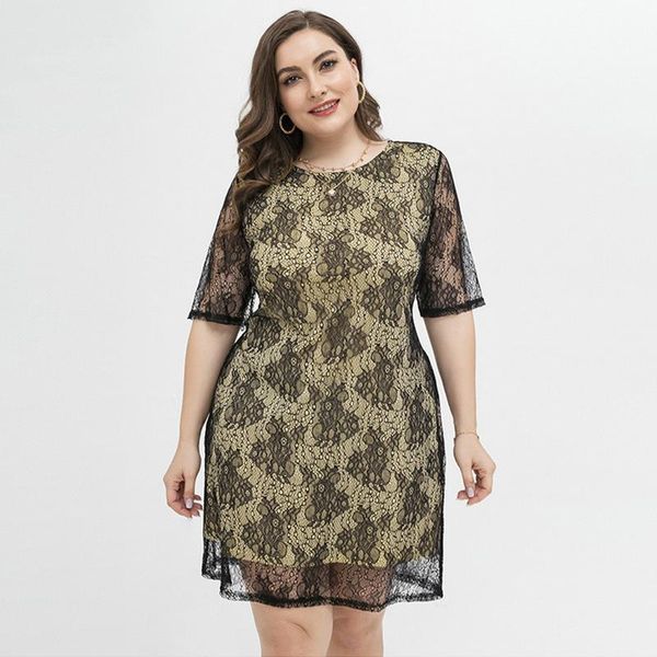 plus size dresses 2021 summer lace party dress woman elegant hollow out short sleeve floral casual mini, Black
plus size dresses 2021 summer lace party dress woman elegant hollow out short sleeve floral casual mini, Black