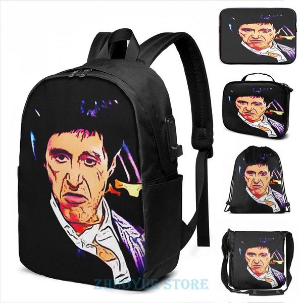 backpack funny graphic print scarface usb charge men school bags women bag travel laptop
backpack funny graphic print scarface usb charge men school bags women bag travel laptop