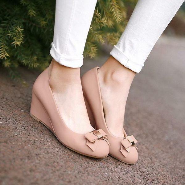 dress shoes womens faux leather wedge bow slop heel 3colors slip on ladies stylish sz, Black
dress shoes womens faux leather wedge bow slop heel 3colors slip on ladies stylish sz, Black
