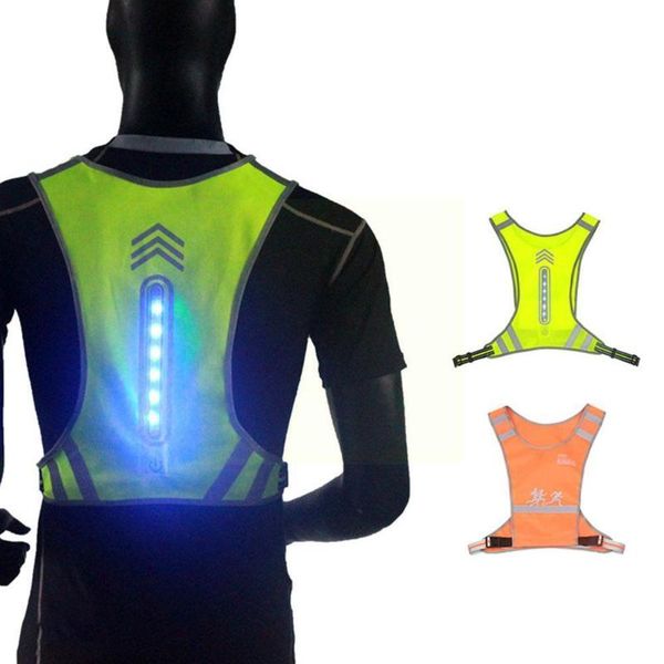 running jerseys night reflective vest adjustable led luminous cycling w4x0 sports outdoor n1x3, Black;blue
running jerseys night reflective vest adjustable led luminous cycling w4x0 sports outdoor n1x3, Black;blue