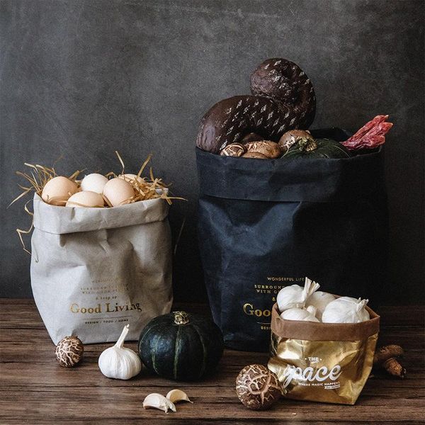 size washable kraft paper storage bag for kitchen flowers bread holder sundries waterproof bags home organizer
size washable kraft paper storage bag for kitchen flowers bread holder sundries waterproof bags home organizer