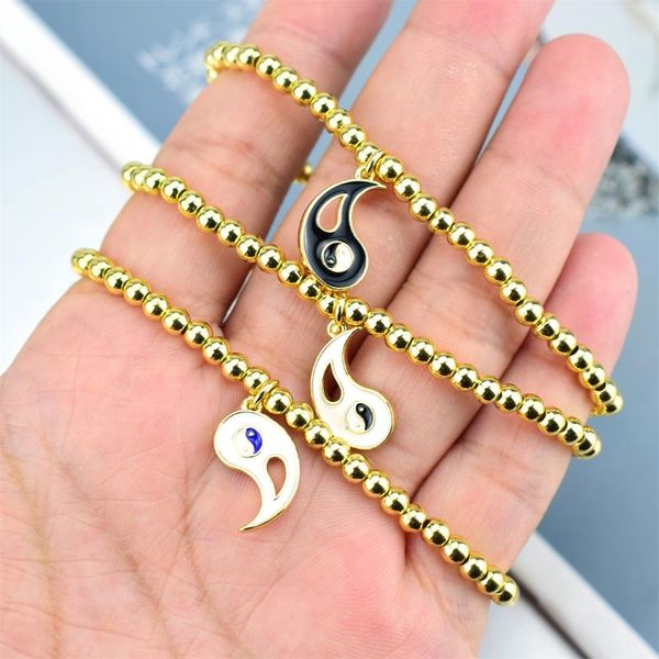 beaded, strands 2021 ladies fashion bead chain bracelet yin yang gossip pendant elastic rope couple anniversary jewelry gift, Black
beaded, strands 2021 ladies fashion bead chain bracelet yin yang gossip pendant elastic rope couple anniversary jewelry gift, Black