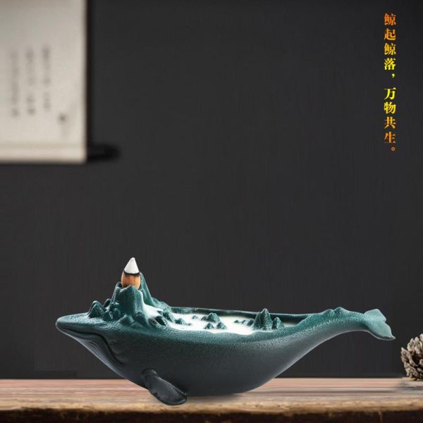 1pc decorative incense burner whale shaped backflow aroma stove adornment fragrance lamps
1pc decorative incense burner whale shaped backflow aroma stove adornment fragrance lamps