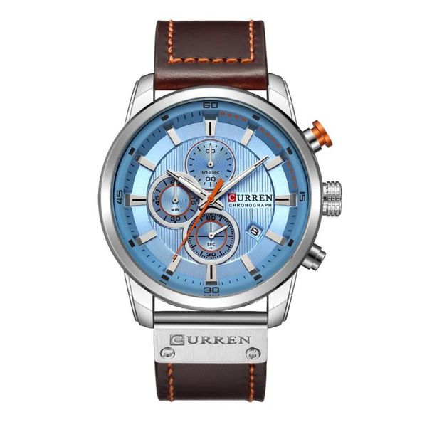 wristwatches men's watch curren waterproof chronograph sport military clock leather wristwatch relogio masculino, Slivery;brown
wristwatches men's watch curren waterproof chronograph sport military clock leather wristwatch relogio masculino, Slivery;brown