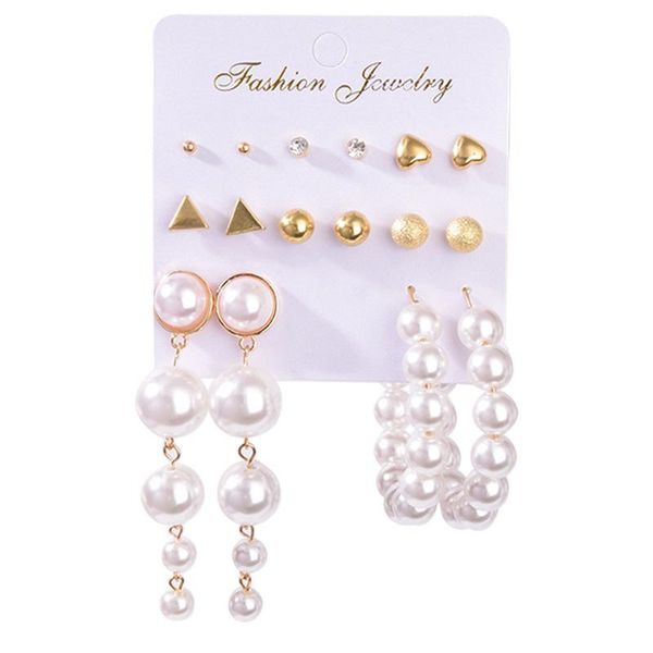 stud set of earrings for women 2021 trend heart ball fashion piercing geometric faux pearl circle tassel, Golden;silver
stud set of earrings for women 2021 trend heart ball fashion piercing geometric faux pearl circle tassel, Golden;silver