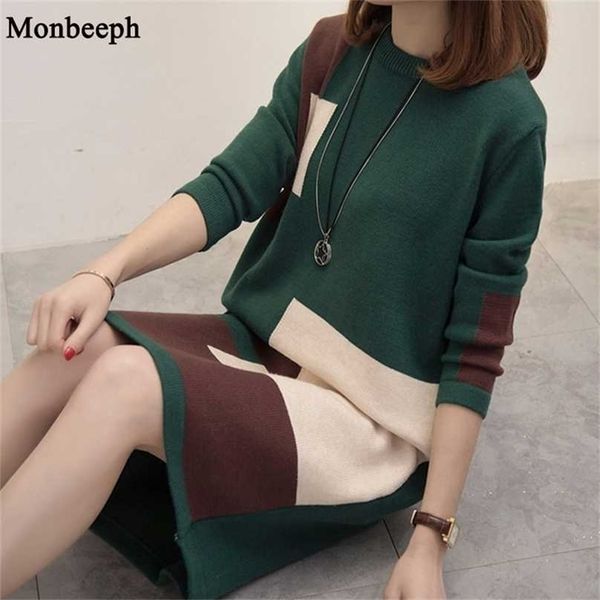 women dress autumn winter high wiast knitted sweater pullover korean mid-long loose elegant lattice dresses external wear l-4xl 211112, Black;gray
women dress autumn winter high wiast knitted sweater pullover korean mid-long loose elegant lattice dresses external wear l-4xl 211112, Black;gray