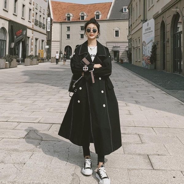 women's trench coats women coat spring autumn windbreaker female black design sense long section ladies cloak fashion korean windproof, Tan;black
women's trench coats women coat spring autumn windbreaker female black design sense long section ladies cloak fashion korean windproof, Tan;black