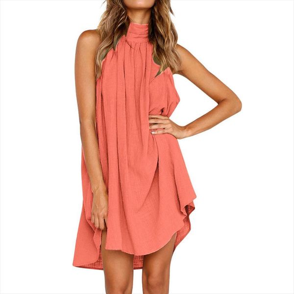 turtleneck above knee solid color womens dresses irregular summer beach style sleeveless party sundress loose bohemian robe, Black;gray
turtleneck above knee solid color womens dresses irregular summer beach style sleeveless party sundress loose bohemian robe, Black;gray