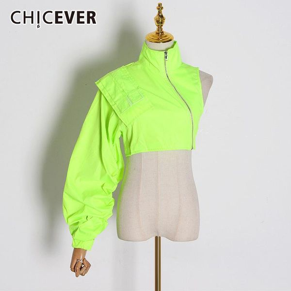 short jackets for women stand collar lantern long sleeve one off shouder streetwear designer coats female 2021 clothing women's, Black;brown
short jackets for women stand collar lantern long sleeve one off shouder streetwear designer coats female 2021 clothing women's, Black;brown