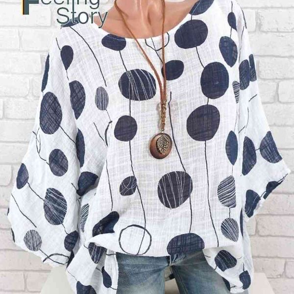 women's tunics plus size o-neck polka dot blouse bat three quarter sleeve casual loose shirt ladies and blouses 210603, White
women's tunics plus size o-neck polka dot blouse bat three quarter sleeve casual loose shirt ladies and blouses 210603, White