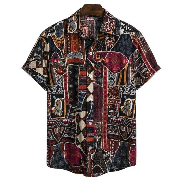 men's casual shirts mens retro floral printed short sleeve beach summer 2021 tee party vintage style male clothing traveling wear, White;black
men's casual shirts mens retro floral printed short sleeve beach summer 2021 tee party vintage style male clothing traveling wear, White;black