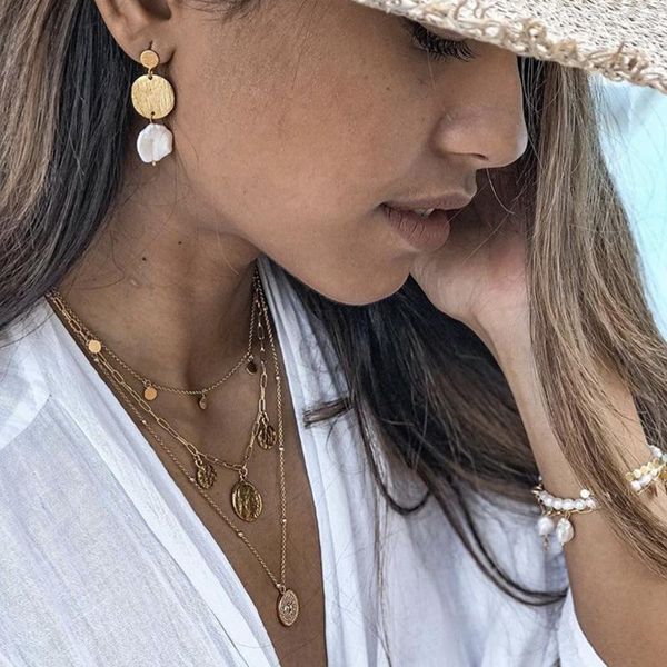 pendant necklaces kinfolk gold layered for women boho chains necklace chain chocker set trendy jewelry, Silver
pendant necklaces kinfolk gold layered for women boho chains necklace chain chocker set trendy jewelry, Silver