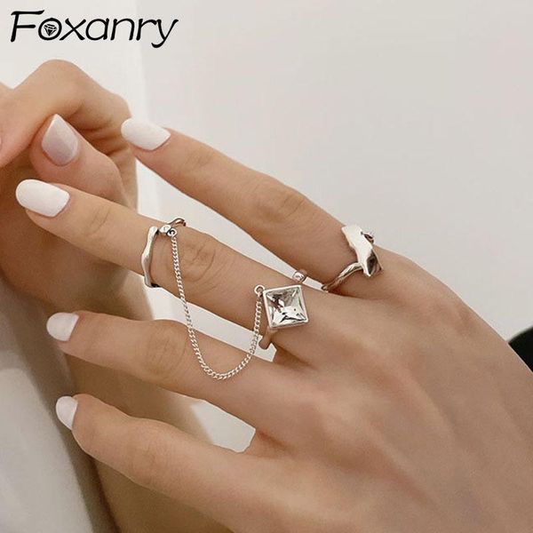 cluster rings foxanry 925 sterling silver tassel chain accessories fashion creative irregular rhombus geometric birthday party jewelry, Golden;silver
cluster rings foxanry 925 sterling silver tassel chain accessories fashion creative irregular rhombus geometric birthday party jewelry, Golden;silver