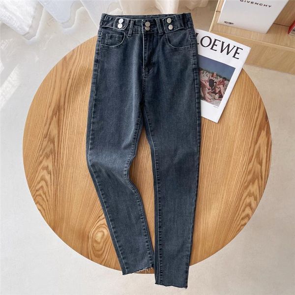spring and summer style street fashion double-breasted solid color high-waist stretch jeans women, casual slim women women's, Blue
spring and summer style street fashion double-breasted solid color high-waist stretch jeans women, casual slim women women's, Blue