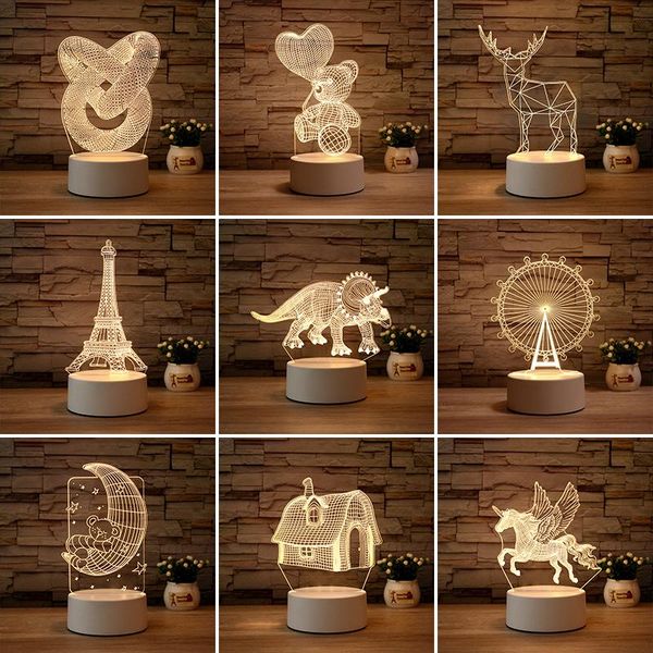 night lights 3d light creative gift usb colorful touch electronic products acrylic home birthday party decoration
night lights 3d light creative gift usb colorful touch electronic products acrylic home birthday party decoration