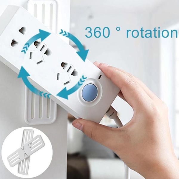 hooks & rails 360 rotatable punch-plug fixer power strip holder abs self-adhesive socket cable wire organizer
hooks & rails 360 rotatable punch-plug fixer power strip holder abs self-adhesive socket cable wire organizer