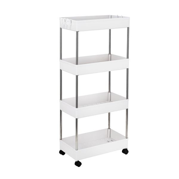 4-layer mobile holders racks multi-functional storage cart,suitable for kitchen, bathroom, laundry room narrow place, plastic and stainless
4-layer mobile holders racks multi-functional storage cart,suitable for kitchen, bathroom, laundry room narrow place, plastic and stainless
