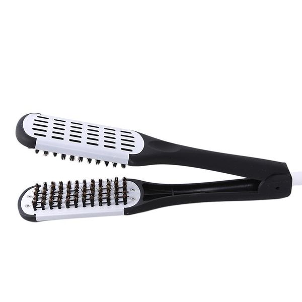 hair brushes 1pc straightener comb ceramic straight double brush v-shaped clip painless styling tools, Silver
hair brushes 1pc straightener comb ceramic straight double brush v-shaped clip painless styling tools, Silver