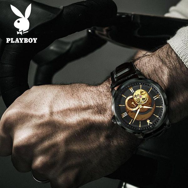 wristwatches automatic mechanical watch hollow out leather fashion men men's, Slivery;brown
wristwatches automatic mechanical watch hollow out leather fashion men men's, Slivery;brown