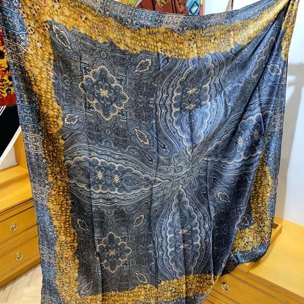 scarves large square 100% silk scarf shawl 135x135cm paisley print women fashion wraps high quality, Blue;gray
scarves large square 100% silk scarf shawl 135x135cm paisley print women fashion wraps high quality, Blue;gray